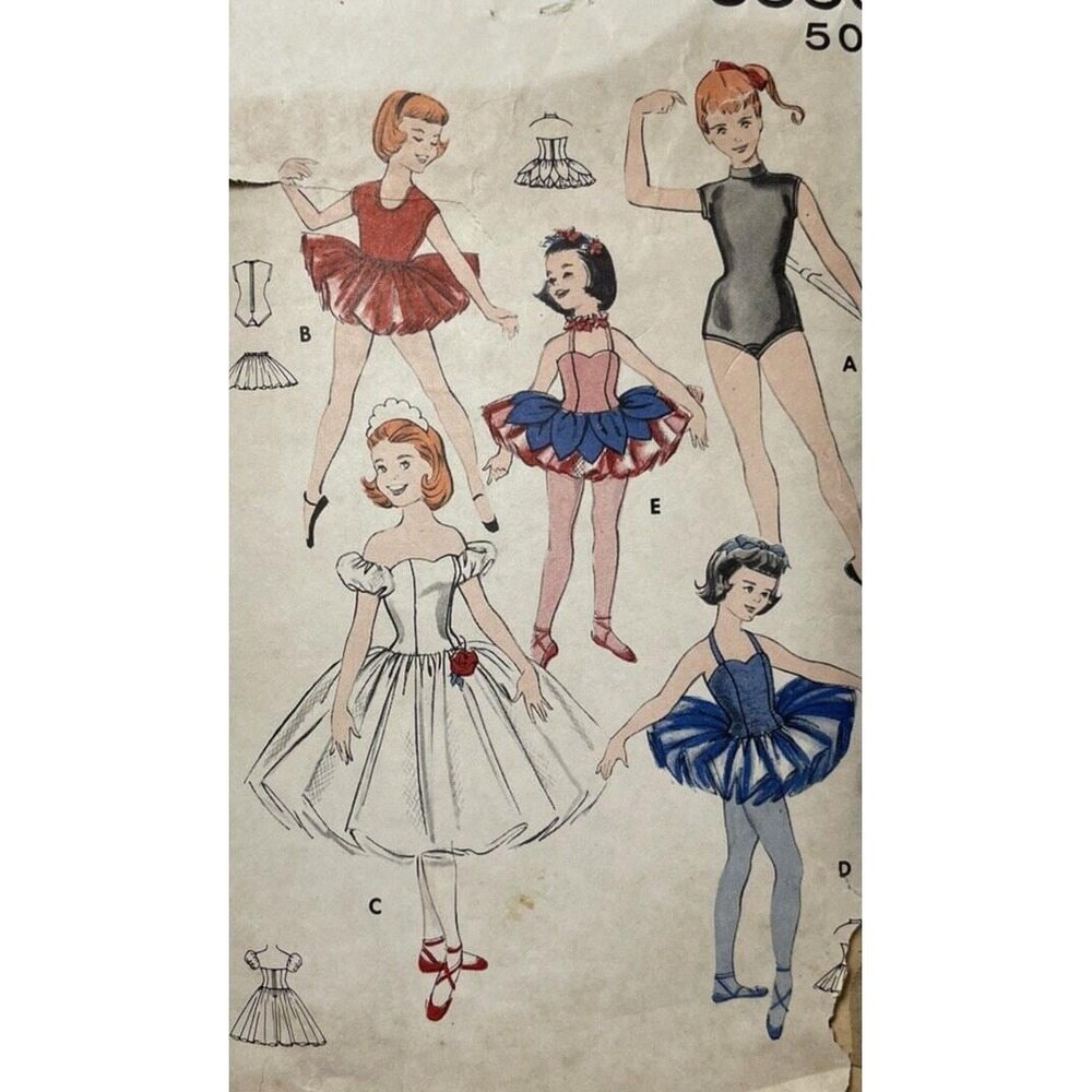 Vtg Butterick 8380 Sewing Pattern Girls Dancing Costumes Ballerina Sz 8